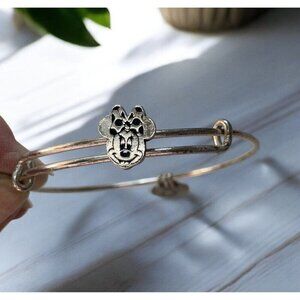 Alex & Ani Silver Minnie Mouse Disney Charm Bangle Expands 2.0"-3.5"